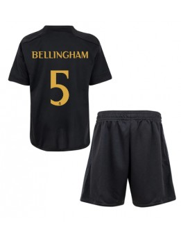 Real Madrid Jude Bellingham #5 Ausweichtrikot für Kinder 2023-24 Kurzarm (+ Kurze Hosen)